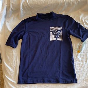 Boys Swim Shirt Size 12/14. Dark Blue. NWT